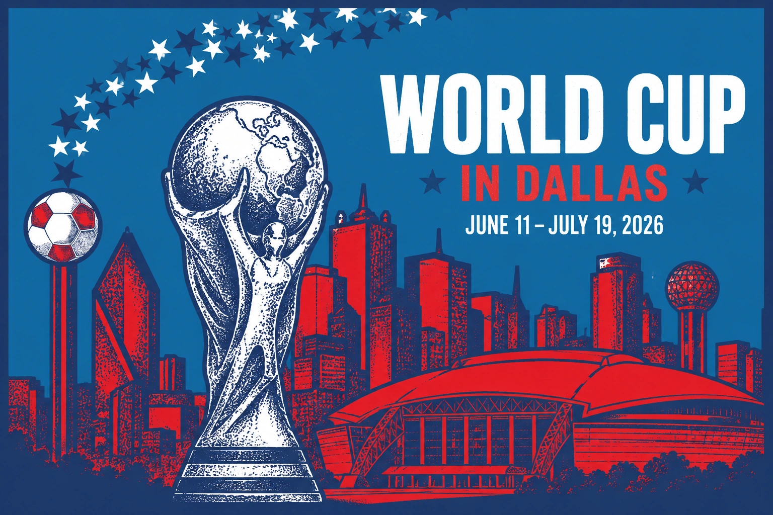 AT&T Stadium in Arlington, Texas — host venue for nine 2026 FIFA World Cup matches in the Dallas-Fort Worth metroplex, including a semifinal